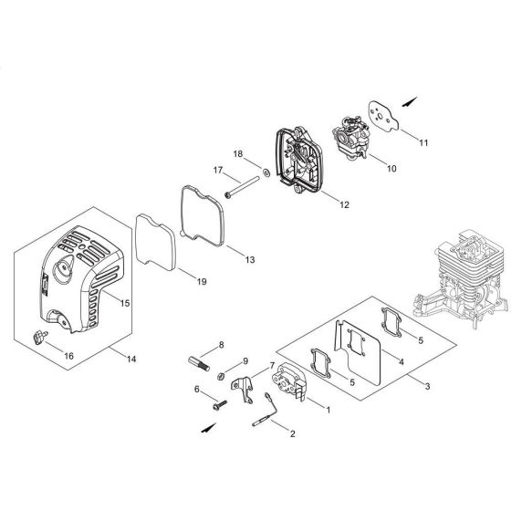 Air Cleaner, Carburettor for Shindaiwa M2510 Multi-Tool