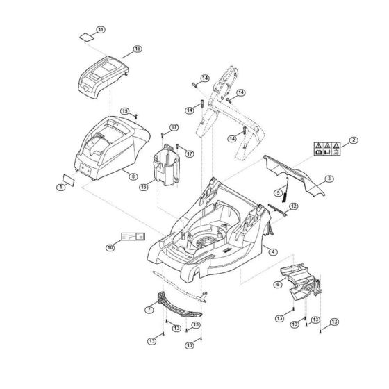 Housing Assembly for Stihl/ Viking MA 443.1 C Cordless Lawn Mowers