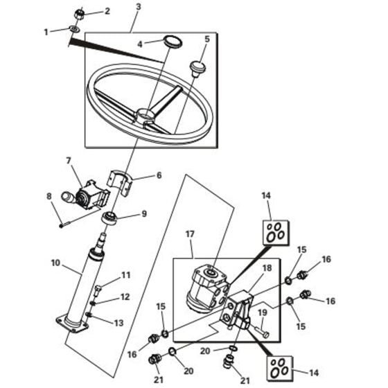 Steering Assembly for Thwaites MACH 201 Dumper