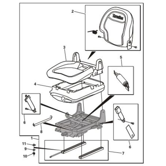 Seat Assembly for Thwaites MACH 201 Dumper