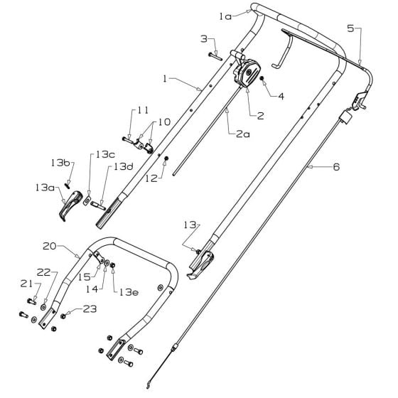 Handle Assembly for Morrison Magnum (2011 May 467901) Power Drive Mower