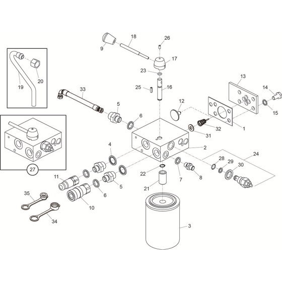 Valve Assembly for Belle Major 20-140X Hydraulic Power Pack