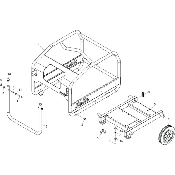 Chassis Assembly for Belle Major 20-160X Hydraulic Power Pack