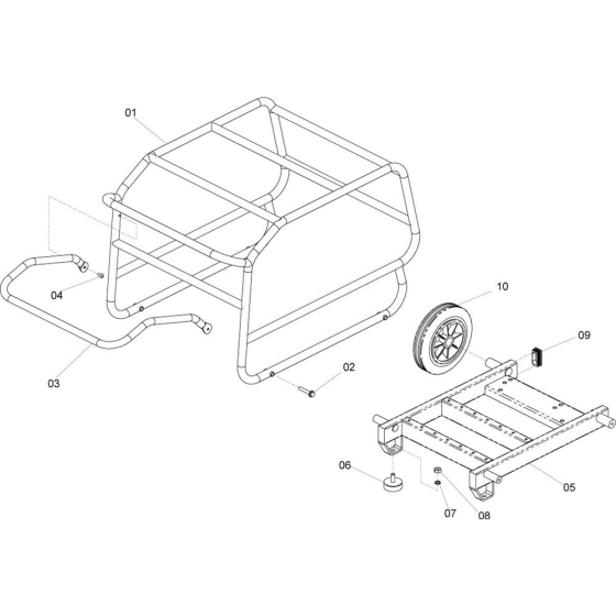 Chassis (Up To March 2009) Assembly for Belle Major 20-160X (PAN) Hydraulic Power Pack