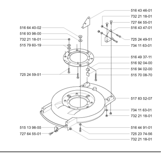 Cutting Equipment Assembly for Husqvarna MASTER GARDEN Lawn Mowers