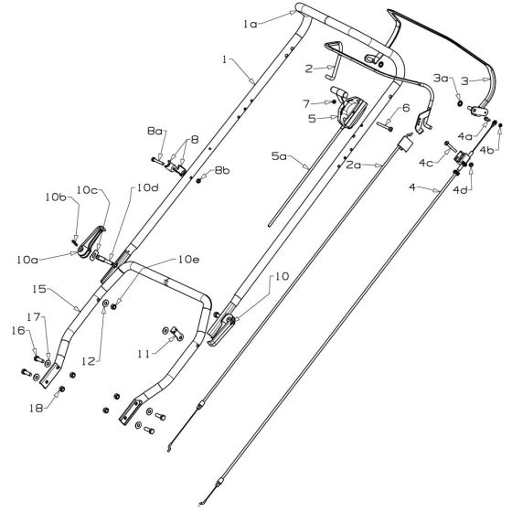 Handle Assembly for Morrison Maximus L (2018 Dec 465753) Power Drive Mower