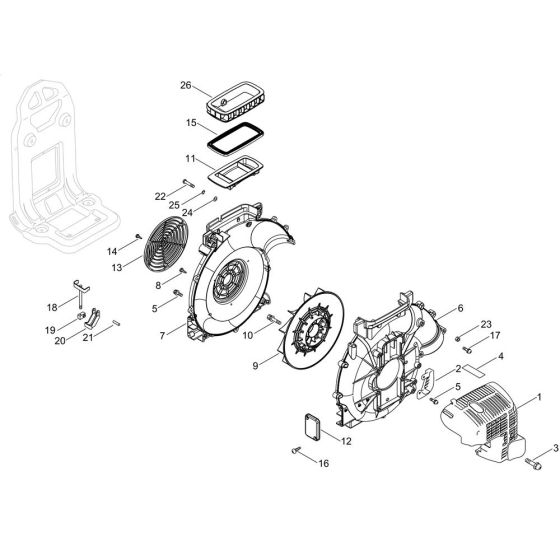 Fan Case for ECHO MB-580 Duster-Mistblower