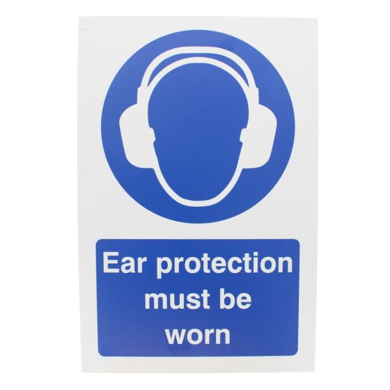 Ear Protection Safety Sign, Size 240mm x 360mm, Foamex (3mm)