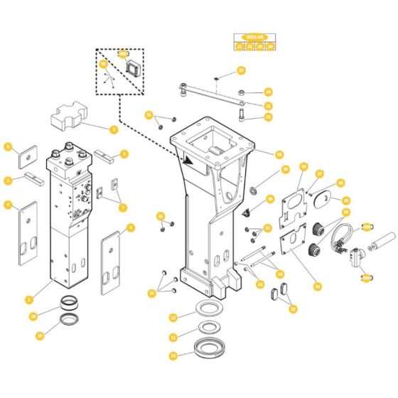 Epiroc MB 1200 DP (S/N DEQ201468-) Hydraulic Breaker Assembly