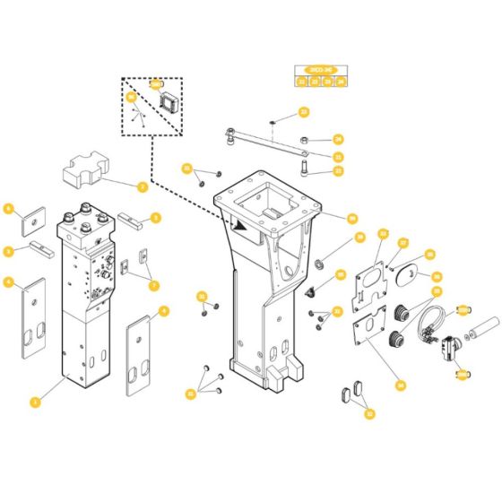 Epiroc MB 1200 (S/N DEQ201468-) Hydraulic Breaker Assembly