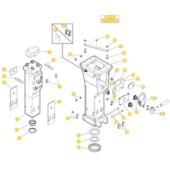 Epiroc MB 1500 DP (S/N DEQ201177-) Hydraulic Breaker Assembly