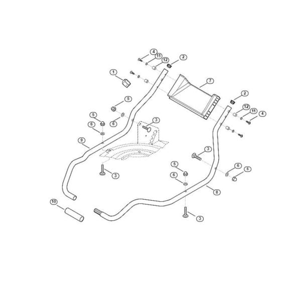 Handle Lower Part for Viking MB 2.0 RTX Petrol Lawn Mowers