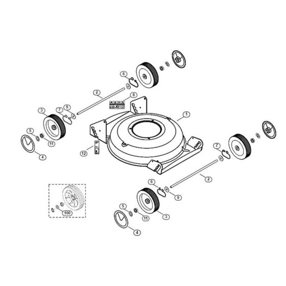 Housing, Chassis for Viking MB 2.1 R Petrol Lawn Mowers