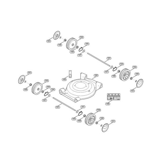 Housing, Chassis-1 for Viking MB 2.2 R Petrol Lawn Mowers