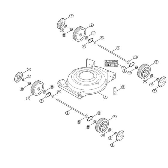 Housing, Chassis for Viking MB 2.2 RC Petrol Lawn Mowers