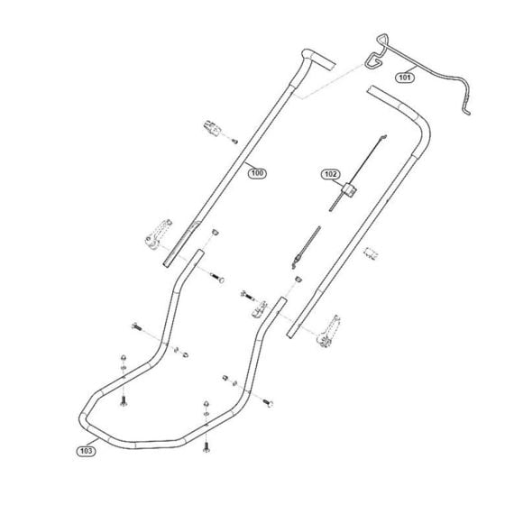 Handle-1 for Viking MB 2.2 RC Petrol Lawn Mowers