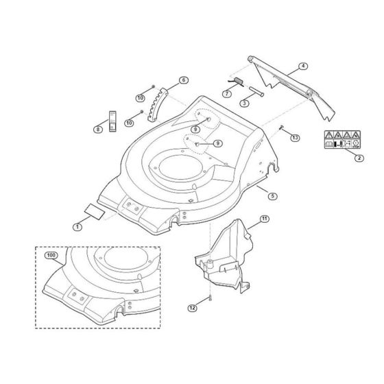 Housing for Viking MB 248.1 T Petrol Lawn Mowers