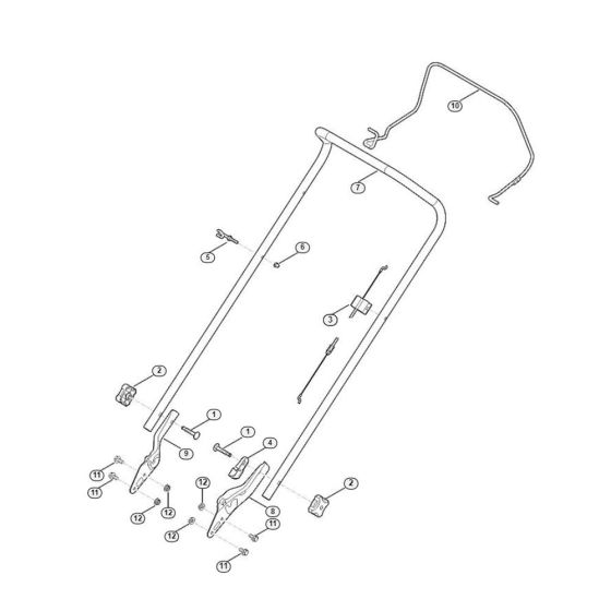 Handle for Viking MB 248.3 Petrol Lawn Mowers