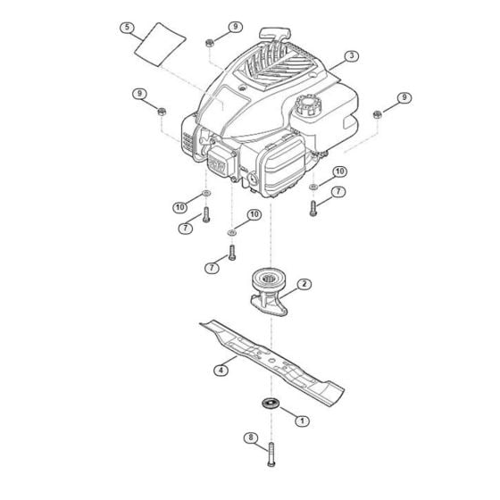 Engine, Blade for Viking MB 248.4 Petrol Lawn Mowers