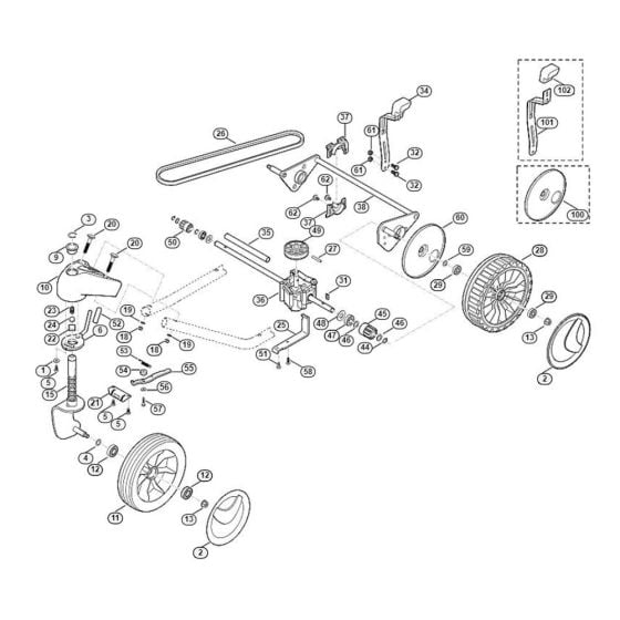 Chassis for Viking MB 3.0 RTX Petrol Lawn Mowers