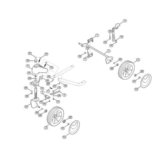 Chassis for Viking MB 3.1 RC Petrol Lawn Mowers