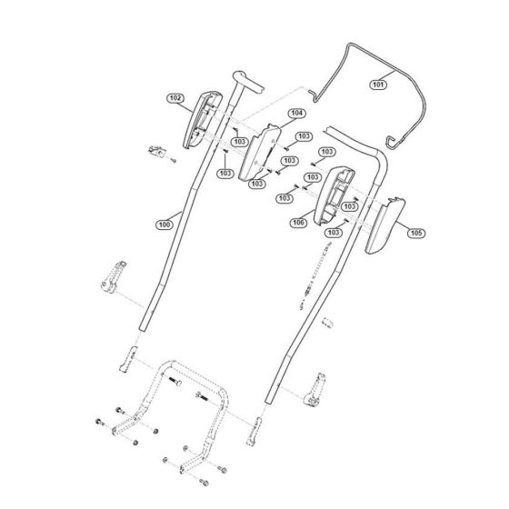 Handle-1 for Viking MB 4.0 R Petrol Lawn Mowers