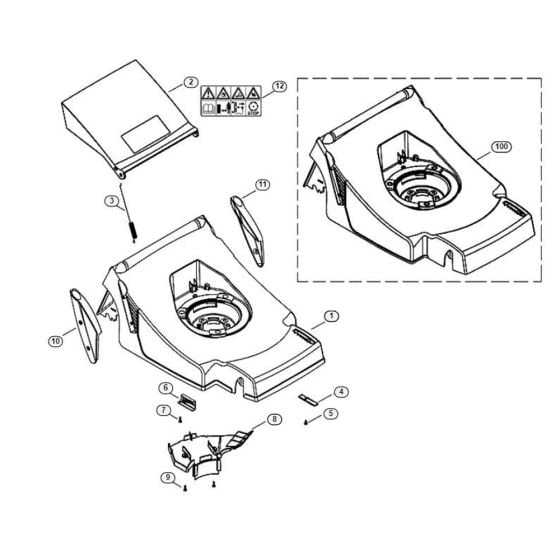 Housing for Viking MB 410 Petrol Lawn Mowers