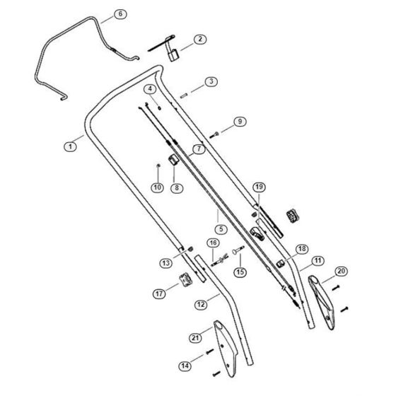 Handle for Viking MB 415 Petrol Lawn Mowers