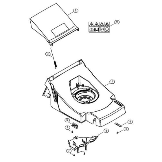 Housing for Viking MB 415 Petrol Lawn Mowers