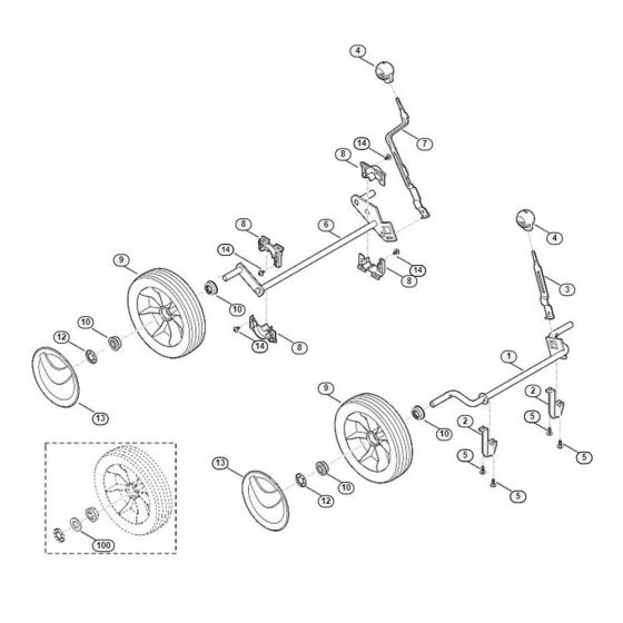 Chassis for Viking MB 443.0 Petrol Lawn Mowers