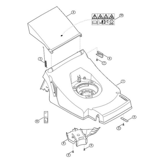 Housing for Viking MB 443.0 X Petrol Lawn Mowers