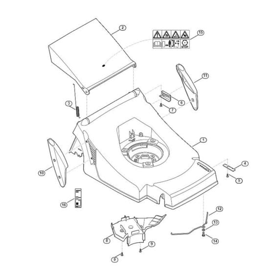 Housing for Viking MB 448.0 Petrol Lawn Mowers