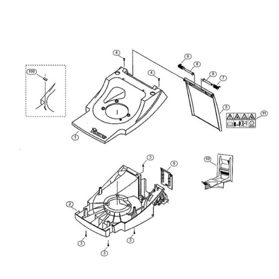 Housing for Viking MB 450 Petrol Lawn Mowers