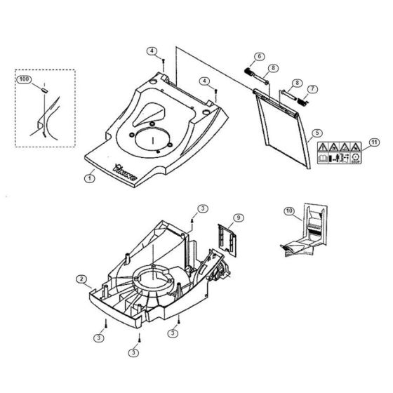 Housing for Viking MB 450 X Petrol Lawn Mowers