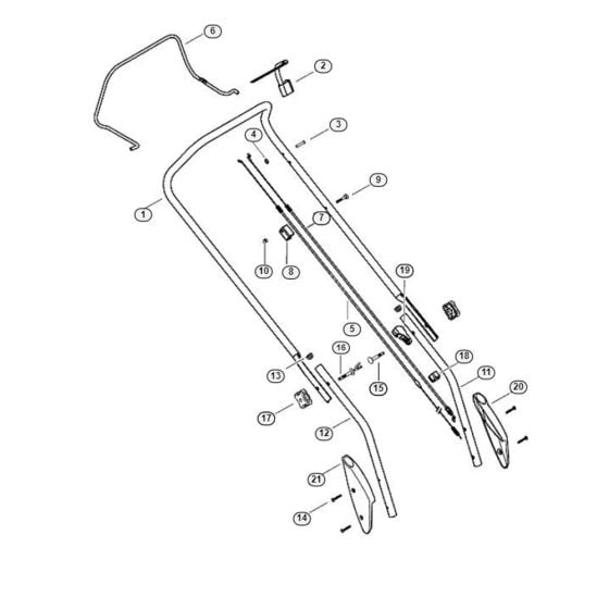 Handle for Viking MB 465 Petrol Lawn Mowers