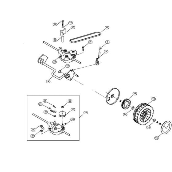 Chassis-1 for Viking MB 505 C Petrol Lawn Mowers