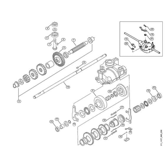 Gear Box-1 for Viking MB 505 C Petrol Lawn Mowers