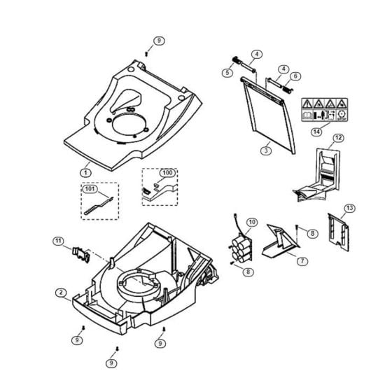 Housing for Viking MB 505 M Petrol Lawn Mowers