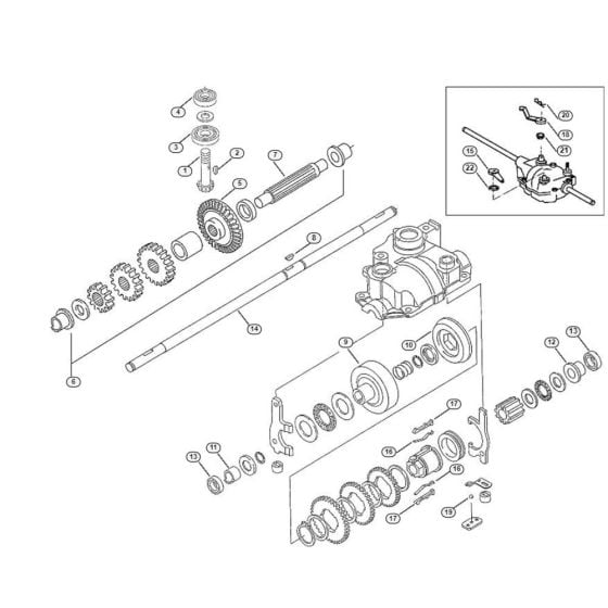 Gear Box-1 for Viking MB 505 S Petrol Lawn Mowers