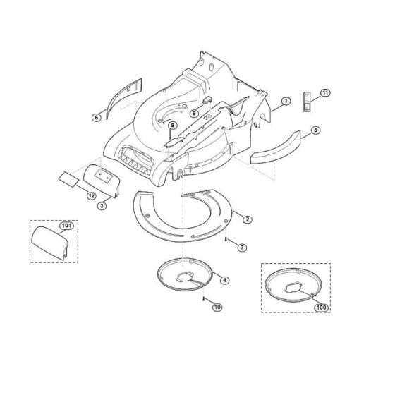 Housing for Viking MB 545.0 Petrol Lawn Mowers