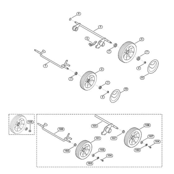 Chassis for Viking MB 545.0 Petrol Lawn Mowers