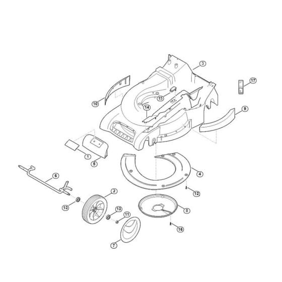 Housing, Front Axle for Viking MB 545.1 T Petrol Lawn Mowers