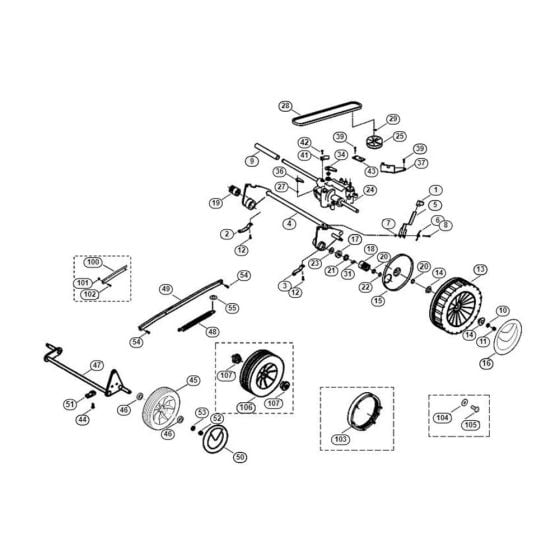 Chassis for Viking MB 555 Petrol Lawn Mowers