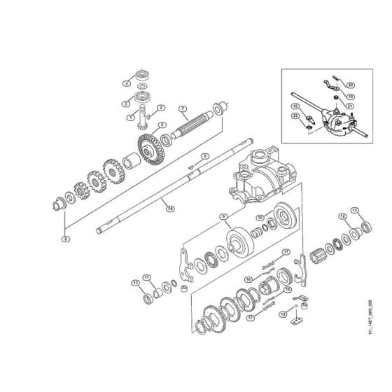 Gear Box-1 for Viking MB 555 PRO Petrol Lawn Mowers