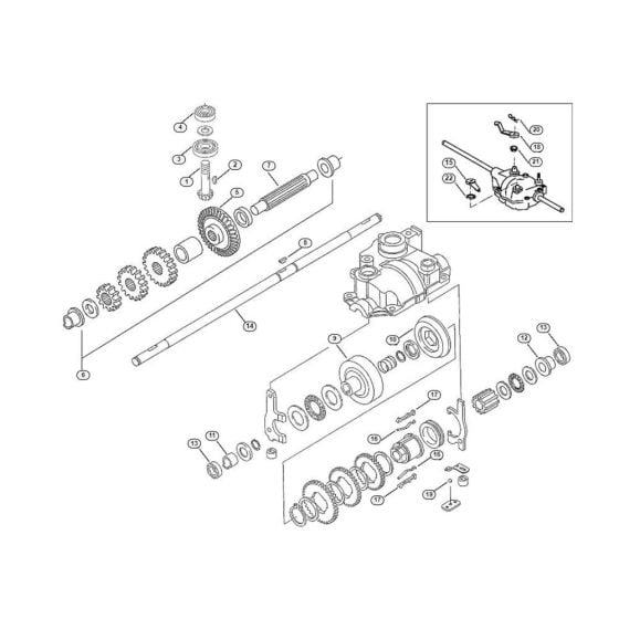 Gear Box-1 for Viking MB 555 S Petrol Lawn Mowers