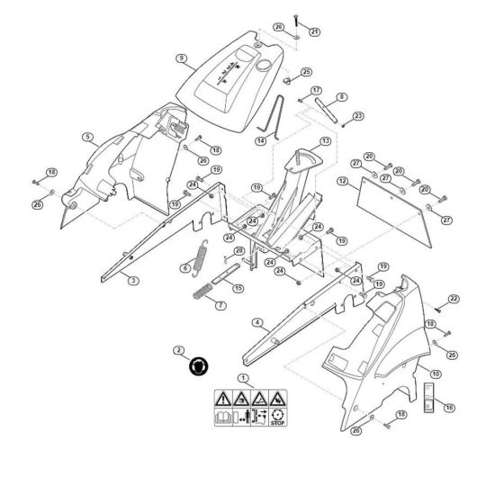 Frame for Viking MB 6.1 RV Petrol Lawn Mowers