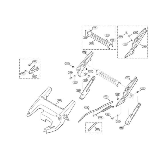 Frame, Height Adjustment-1 for Viking MB 650.0 KS Petrol Lawn Mowers