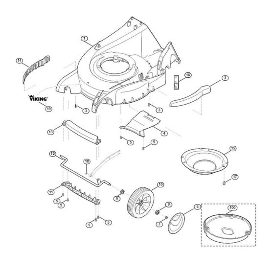 Housing, Front Axle for Viking MB 650.0 T Petrol Lawn Mowers