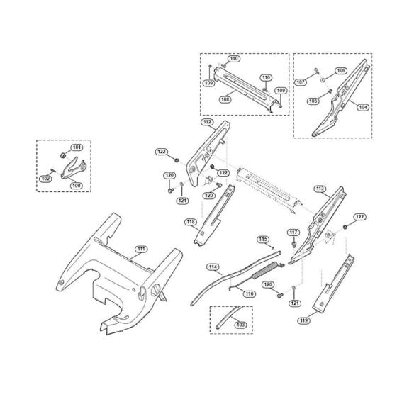 Frame, Height Adjustment-1 for Viking MB 650.0 V Petrol Lawn Mowers