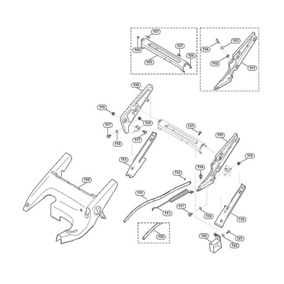 Frame, Height Adjustment-1 for Viking MB 650.0 VE Petrol Lawn Mowers